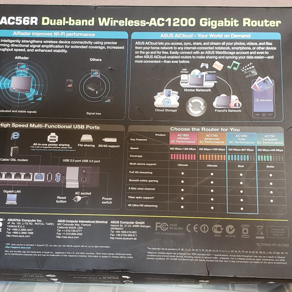 Router, ASUS - RT-AC56R Gigabit Router, 802.11ac, Wireless-AC 1200 - Picture 6 of 10